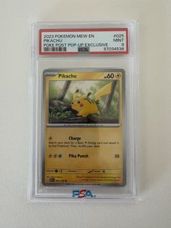 PSA 9 Pikachu Poke Post Pokemon Together Promo