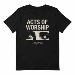 ACTORS ‘Acts of Worship’ Black Graphic Regular Fit Short Sleeve T-Shirt
