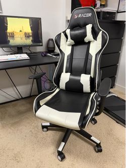 G-Racer Gaming Chair (Black/White)
