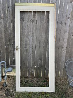 DOOR 36"w x 80"tall; INSIDE OF DOOR 27 1/2"w.  69 3/4"tall; cross streets are Arapaho & Waterview