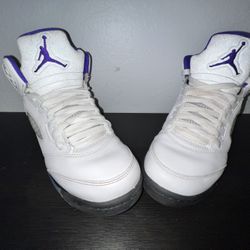 Jordan 5 Retro GS 6.5 US White/Dark Concord Black