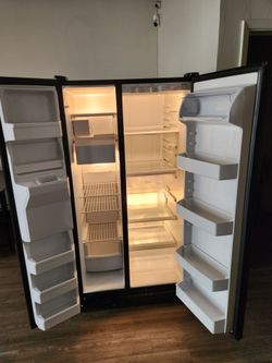 Black whirlpool refrigerator
