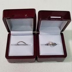White Gold Bridal Set 14KT