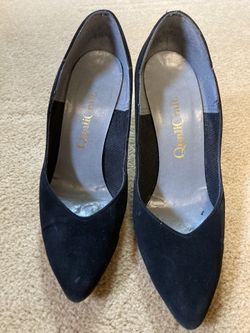 Black Suede High Heels Size 6
