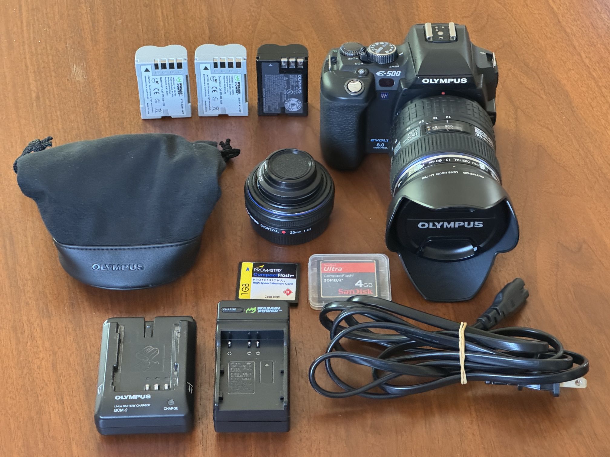 Olympus E500 Kodak CCD Camera with Pancake and Zoom Lens