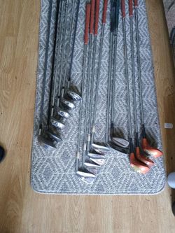 My own personal golf clubs, must,sell, need get 18 Year old Yorkie in for shots
