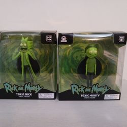 CultureFly Toxic Rick and Morty 4” Vinyl Figure Set