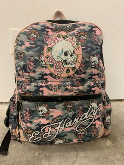 Ed Hardy Pink Camouflage Backpack
