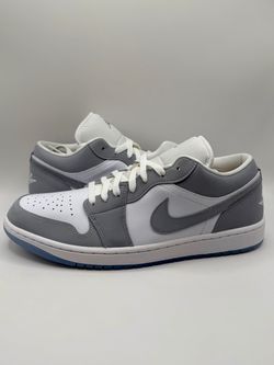 Jordan Air Jordan 1 Low White/Wolf Grey/Aluminum Sneakers DC0774-105 12w/10.5 m