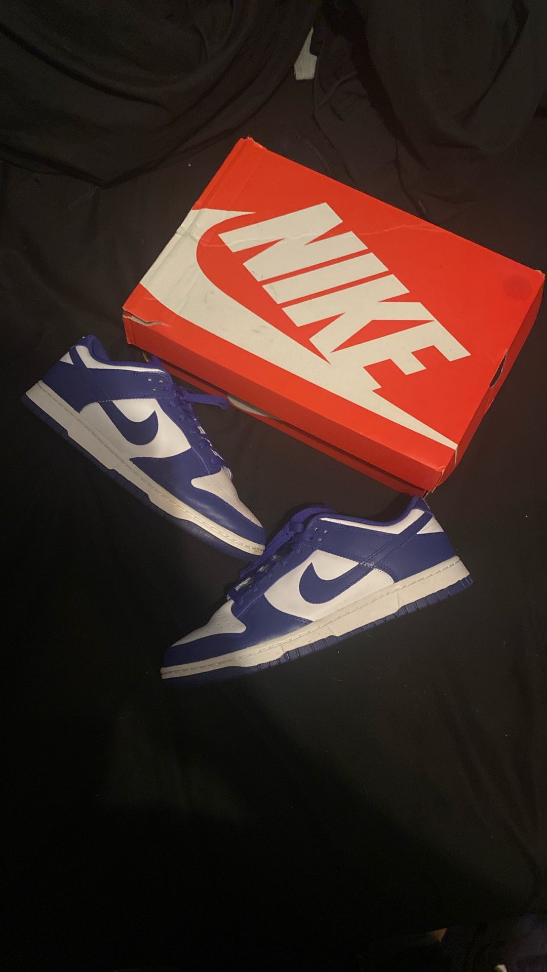 Nike Dunk Low White/Concord Size 10