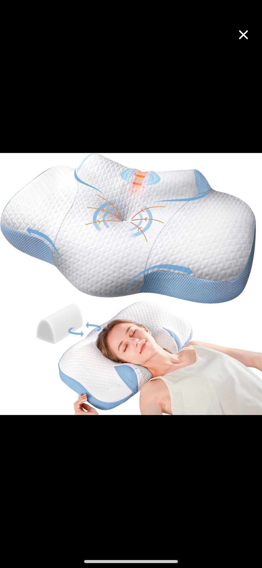 Neck Pillow, Cervical Pillow for Pain Relief, 