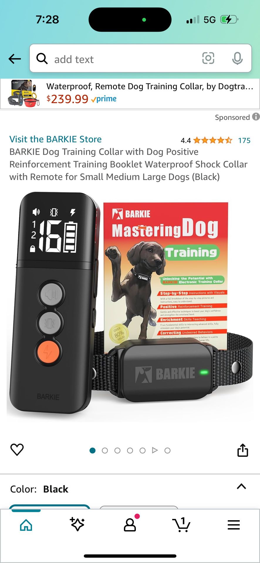 BARKIE Dog Training Collar 