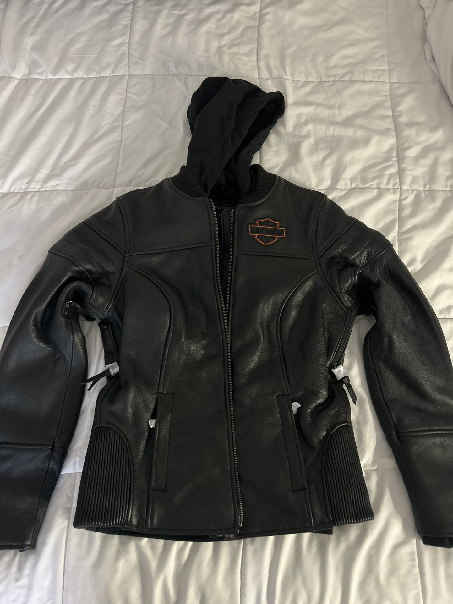 Harley Davidson Women's Miss Enthusiast 2.0 Leather 3-in-1 Riding Jacket SZ: XS 