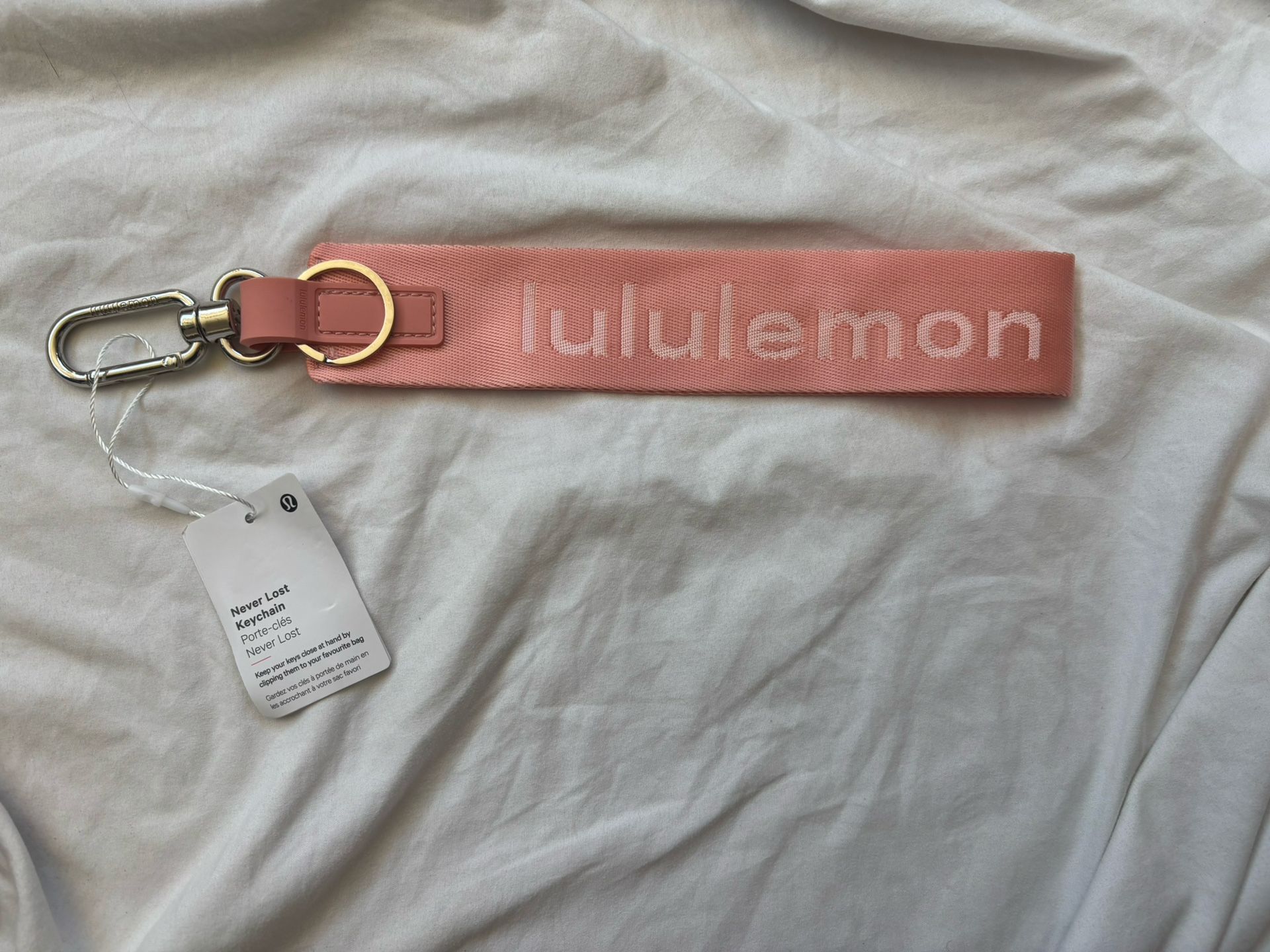 Lululemon Never Lost Keychain Brand New Pink