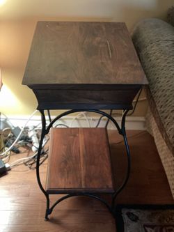 Rectangular End Table With Storage Space (Price negotiable)