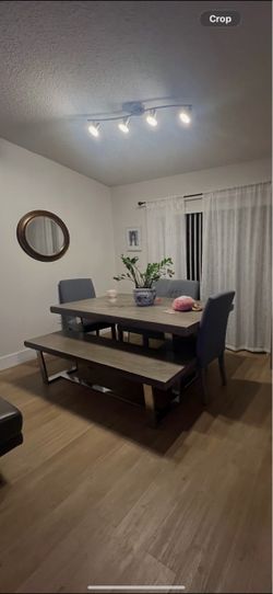 6 seater dining table with bench only