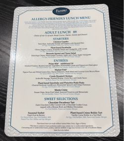 Fantasmic! Allergy-Friendly Lunch Menu - Disney Parks