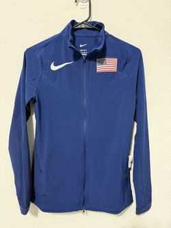 Nike Elite Team USA Olympics Navy Woven Women's Jacket Size XS CV0311-492