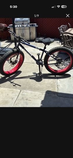 26 inch with 4 inch fat tires/9spd