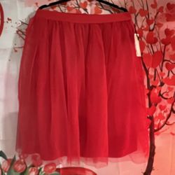 Red Tulle Skirt NWT Great Valentine 💌 