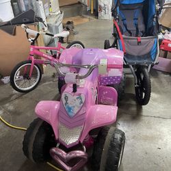 Girls Bike, Bob Stroller, & Disney Princess Quad