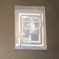 Dak Prescott card with a piece of a jersey he's worn.    $20