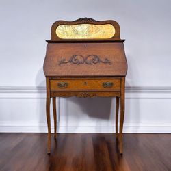 Stunning Antique Oak Secretary Desk