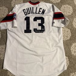 Authentic 80’s White Sox Jersey Signed By Ozzie Guillen W/ ROY Inscription