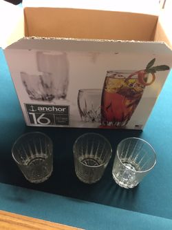 Anchor glasses. Open box but new