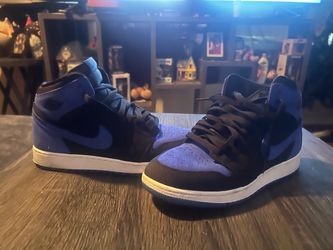 Air Jordan 1 Mid Black Royal Blue Sneakers