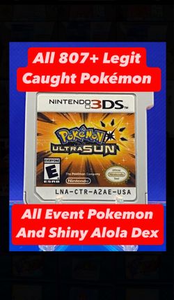 Pokemon Sun Complete in Box 3ds CIB with all 804 caught Pokemon