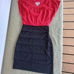 Sweet Storm Red/Black Dress Mini Dress Sz Small NWT 