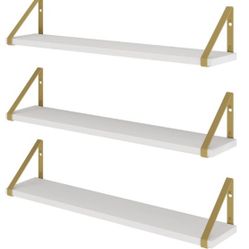 Set of Three 24 inch floating shelves