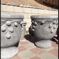 New Flower Pots Made Out Of Cement Perfect Gift 