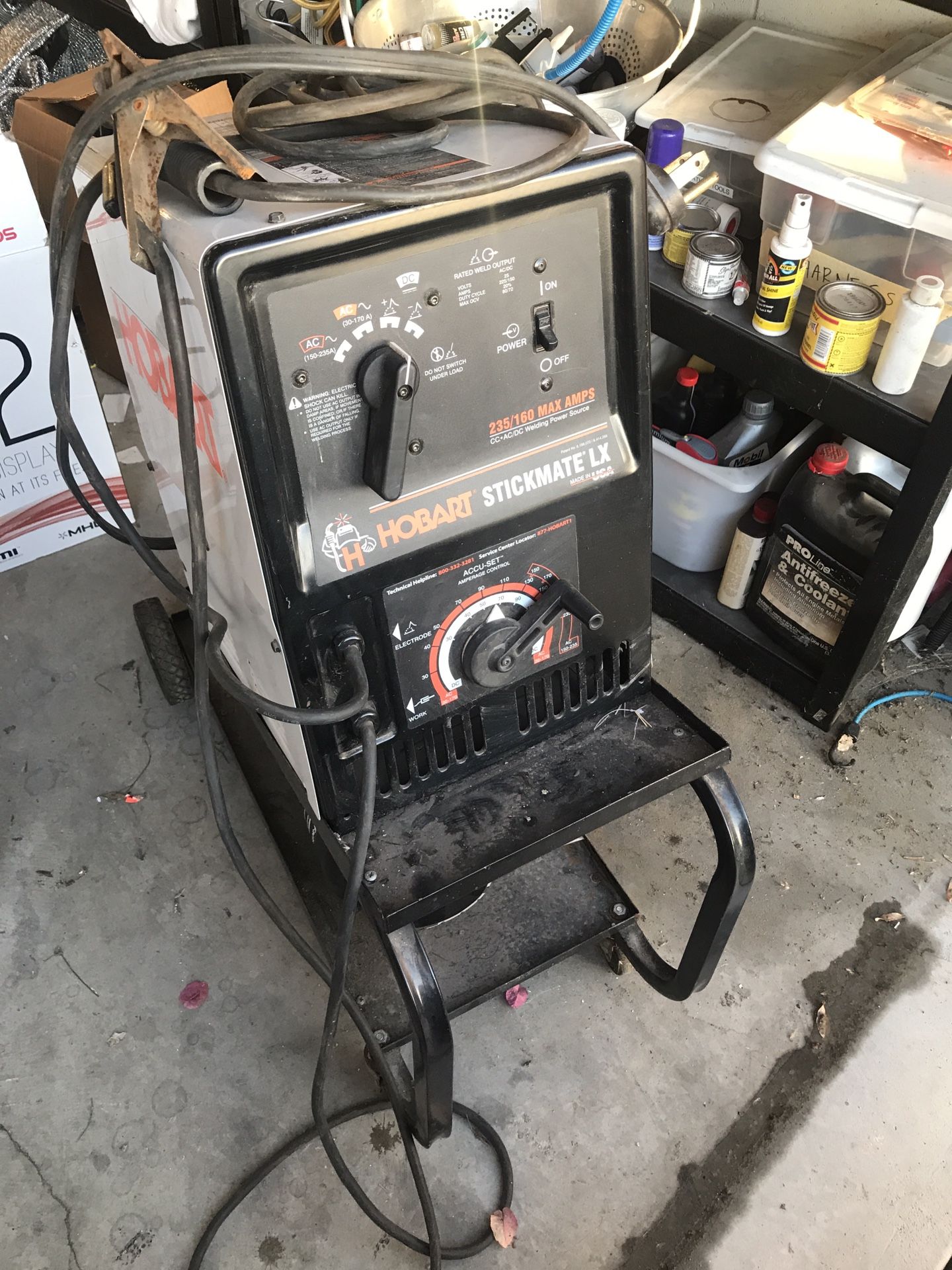 Used Hobart Stickmate LX DC/ AC welder with cart for Sale in Los ...