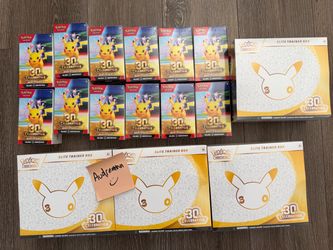 Pokemon 30th Anniversary Celebration Bundle and ETB. SEALED, NEW & FIRM!