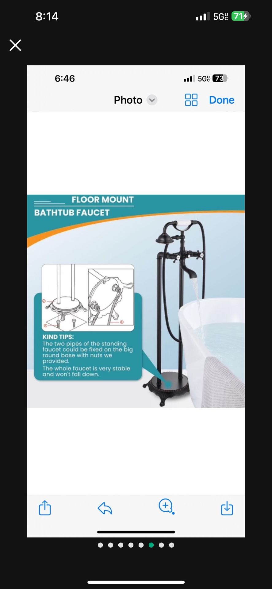 Freestanding Bathtub Faucet Floor Mount Tub Filler with Double Cross Knobs bronze AndAnd Nickel, C61