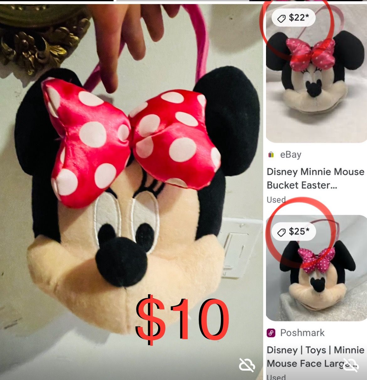 $10 Disney Candy Basket🍫 🍭🍬Minnie Mouse in great condition