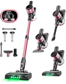 VICEASE Cordless Vacuum Cleaner, 8 in 1 Powerful Suction Lightweight Vacuum Cleaner for Home, LED Display, 3 Suction Modes, 45Mins Detachable Battery 