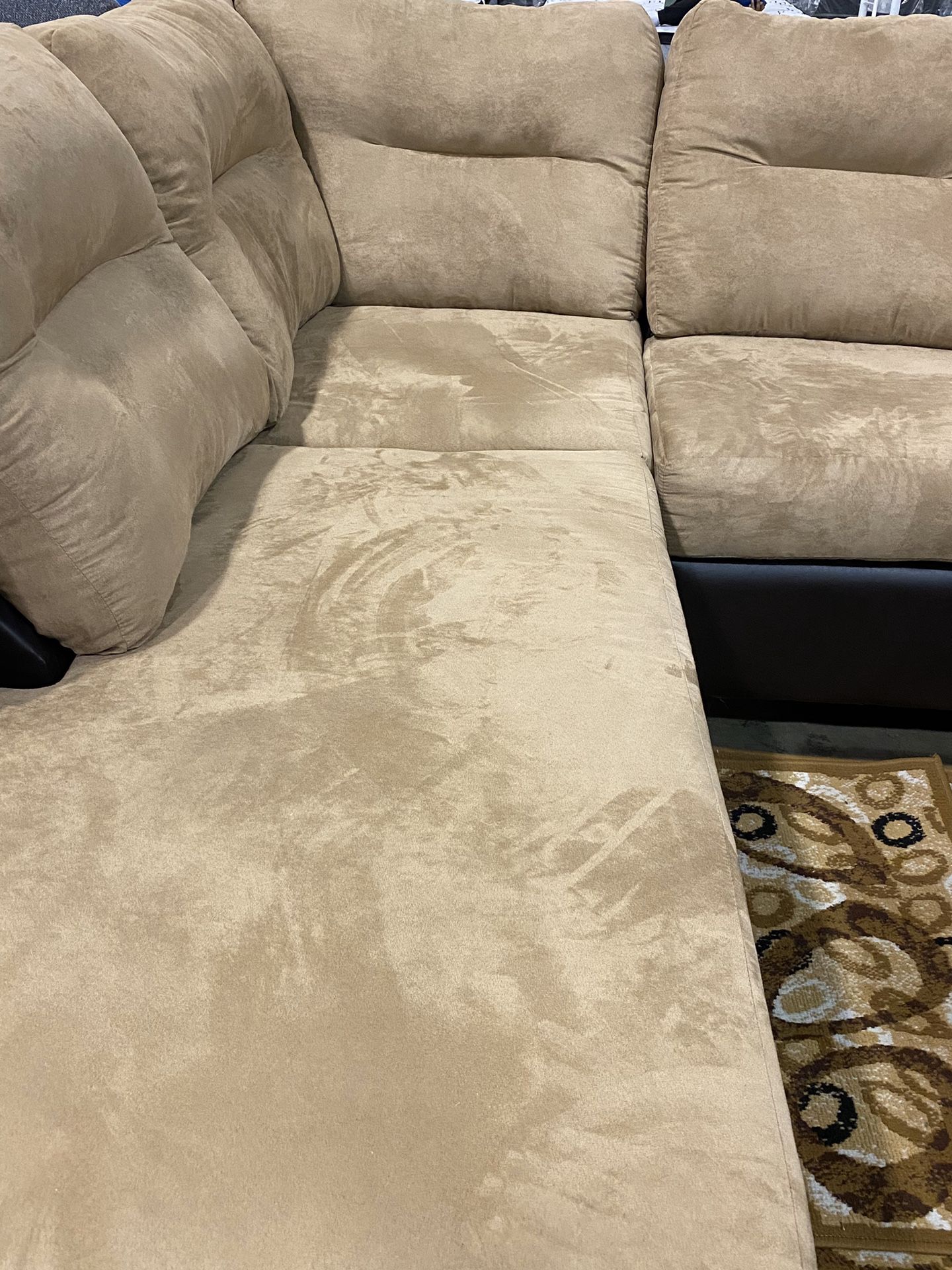 Couch, Sectional color is coffee and light brown