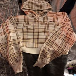 Champion hoodie short shirt, new never used