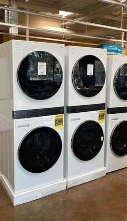 LG washing machine and dryer stacked 27 inch wide 220v(gas is also available)