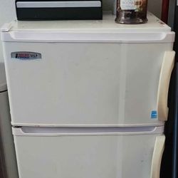 Mini white fridge with freezer