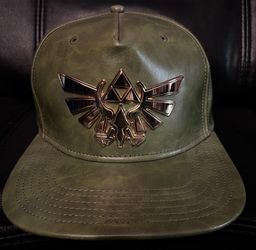 Legend Of Zelda Hat Cap Link Wingcrest Triforce Shiny Logo Green Snapback Adult