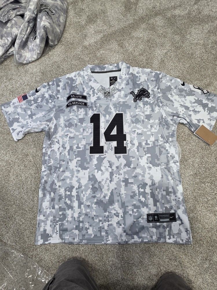 DETROIT LIONS "SALUTE to SERVICE" jerseys---ST. BROWN (Large, XL, XXL)