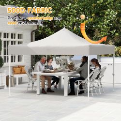 10x10ft Pop up Canopy Tent Without Sidewall Ez Up Commercial Outdoor Canopy Wedding Party tents for Parties All Season Wind & Waterproof.