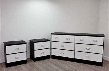 Dresser and 2 nightstands - Cómoda y 2 mesitas de noche
