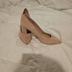 Cream/blush Color Suede Shoes