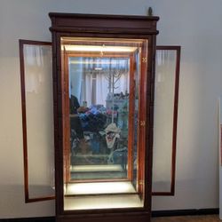 Glass And Wood Armoire/Display Case... With Lights!