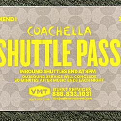 Coachella Weekend 1 2026 Shuttle Pass